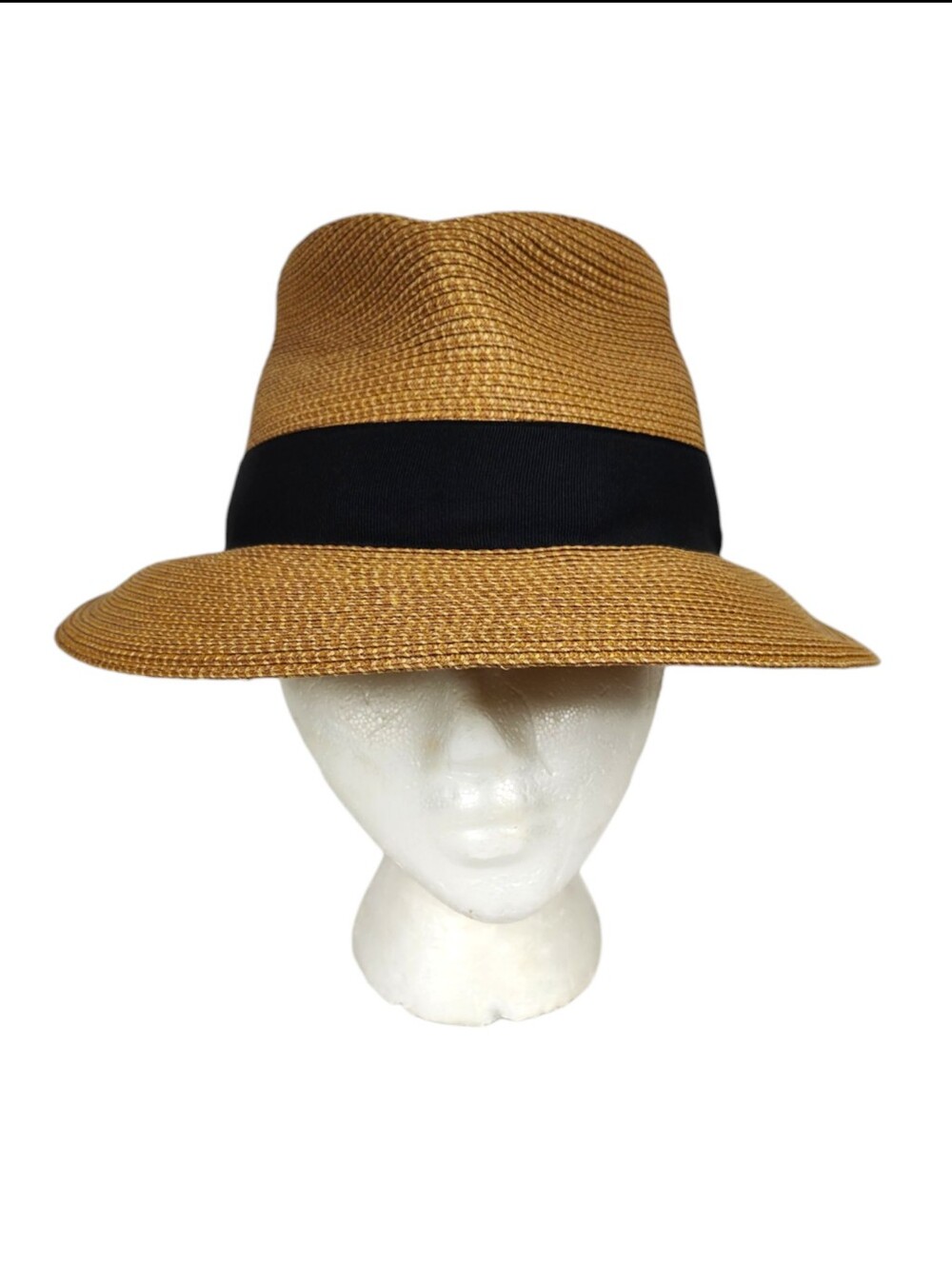 Eric Javits Squishee® Classic Fedora Hat – Natural/Black | UPF 50+ Packable Luxu - Picture 7 of 16